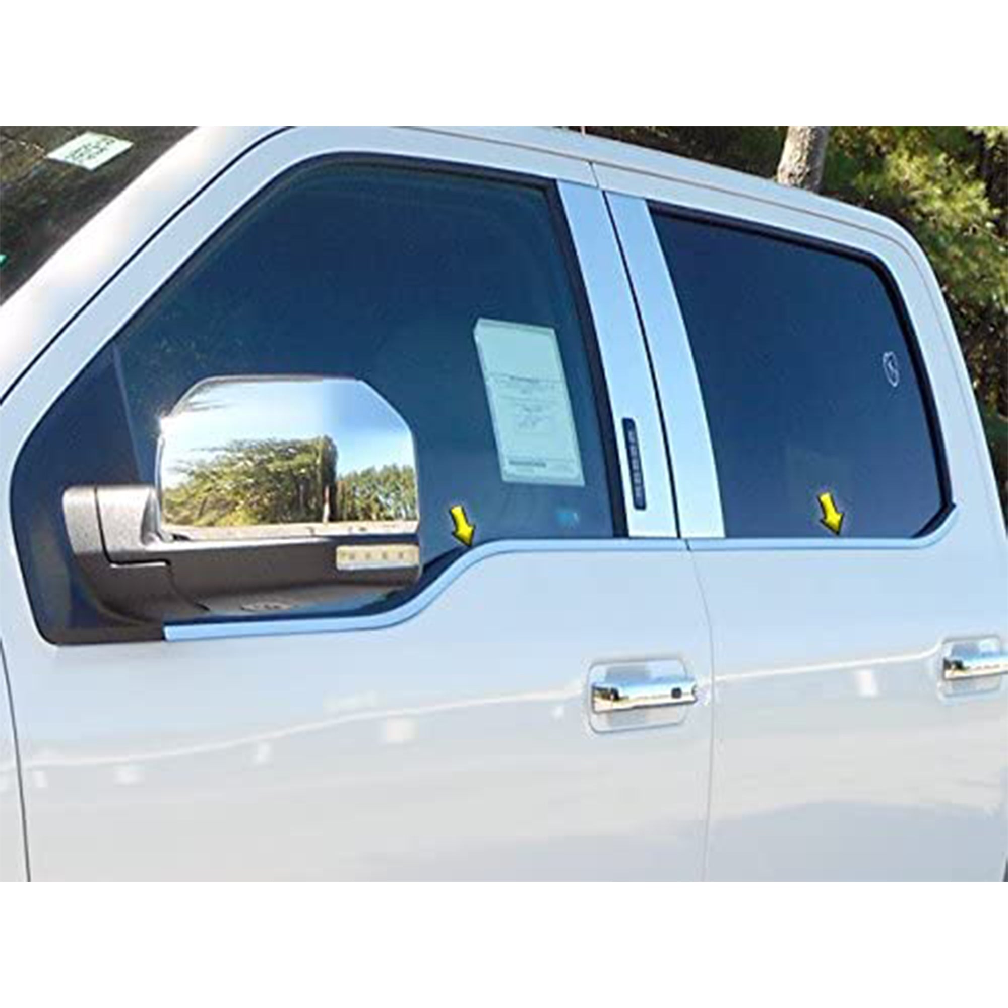 Quality Auto Accessories 4 Pc Stainless Steel Trim for Ford F-150 (Open Box) - VMInnovations
