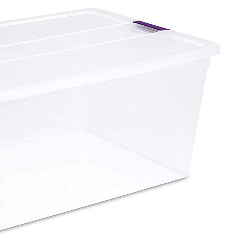 Sterilite 110 Qt Clear Storage Organization Box w/ Secure Latching Lid (16 Pack)