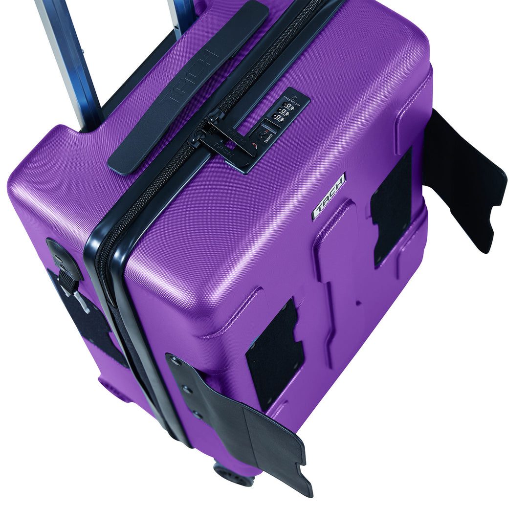 TACH V3 Connectable 3 Piece Hard Shell Spinner Suitcase Set, Purple (Used)