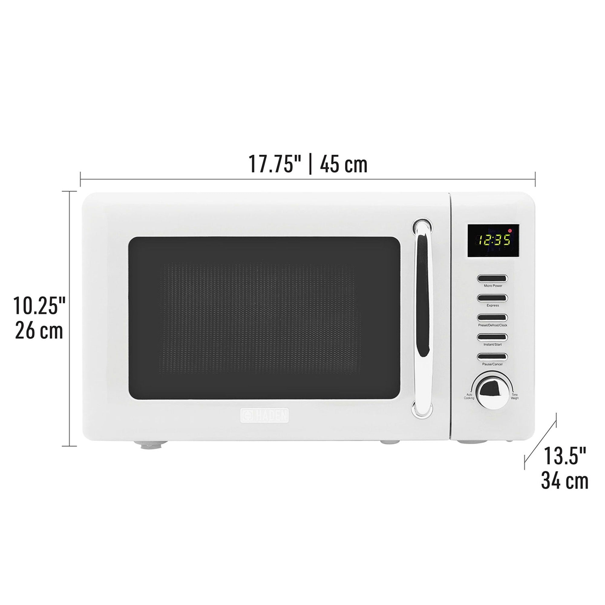 Haden Heritage Toaster, Kettle, Coffee Maker, Microwave, and Blender Set, White