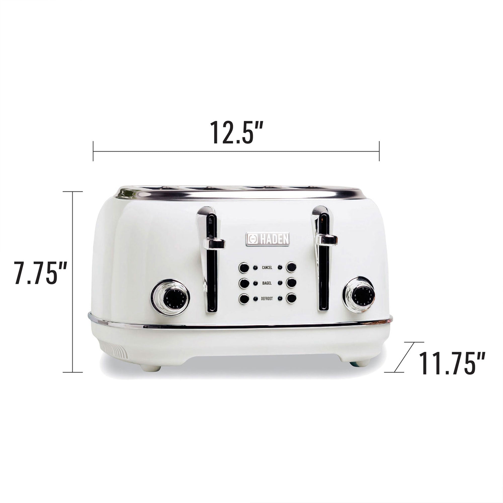 Haden Heritage Toaster, Kettle, Coffee Maker, Microwave, and Blender Set, White