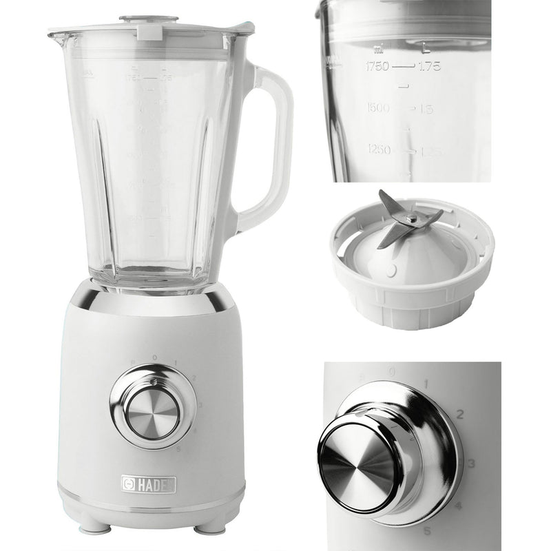 Haden Heritage Toaster, Kettle, Coffee Maker, Microwave, and Blender Set, White