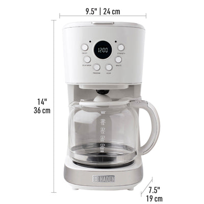 Haden Heritage Toaster, Kettle, Coffee Maker, Microwave, and Blender Set, White