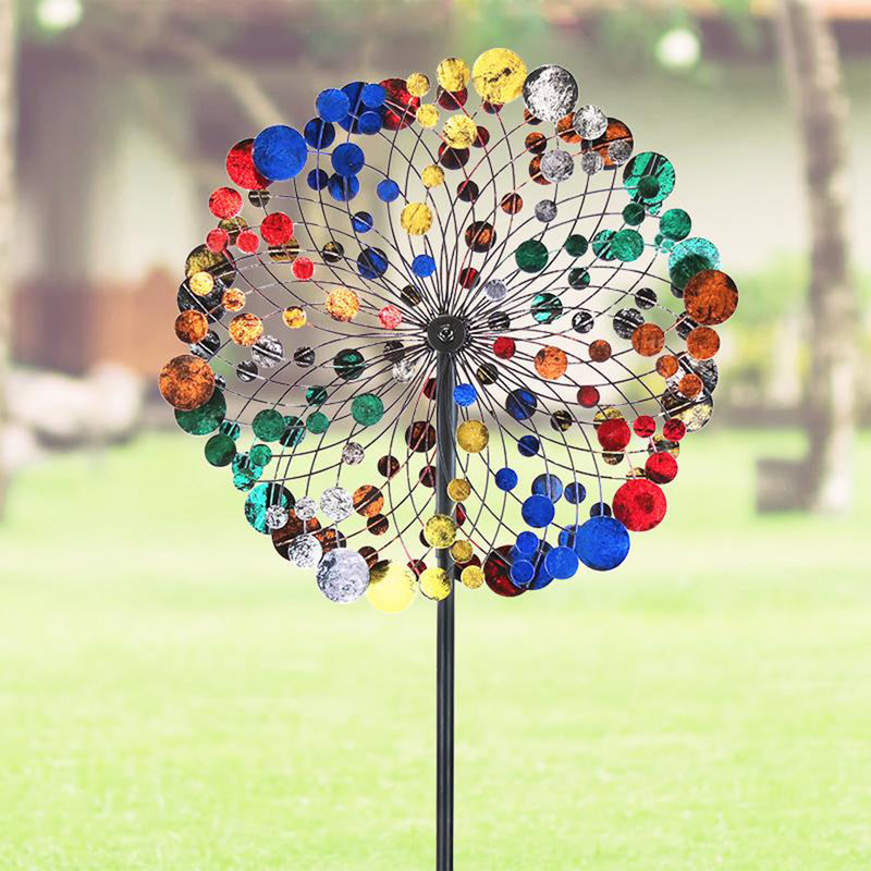 Hourpark Outdoor 75" Colorful 2-Sided Wind Spinner for Yard or Patio (Open Box)