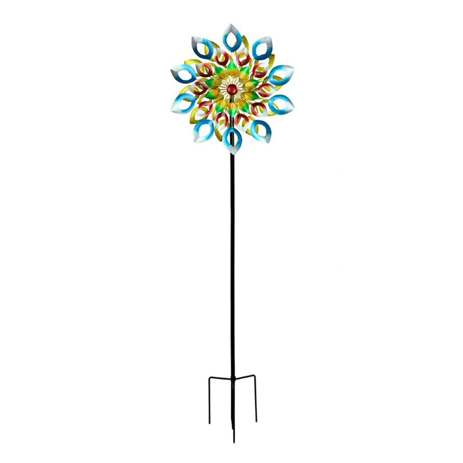 Hourpark Rainbow Series Outdoor Decor Fading Flower Wind Spinner (Open Box) - VMInnovations