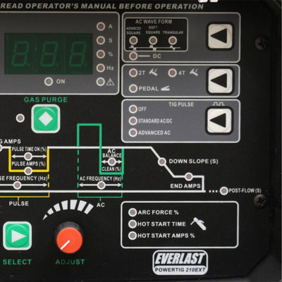 Everlast PowerTIG 210EXT Portable Digital AC/DC TIG Stick Pulse Inverter Welder