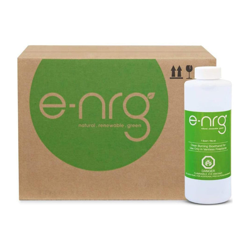 e-NRG 16qt Vent Free Fire Pit Bioethanol Fuel w/Safe Refill Adapter (Open Box)