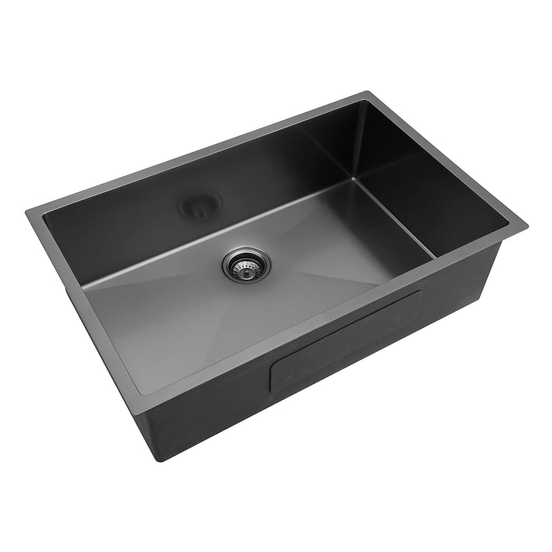 ALWEN 33" 16ga. Stainless Steel Single Basin Sink, Undermount, Black (Open Box)