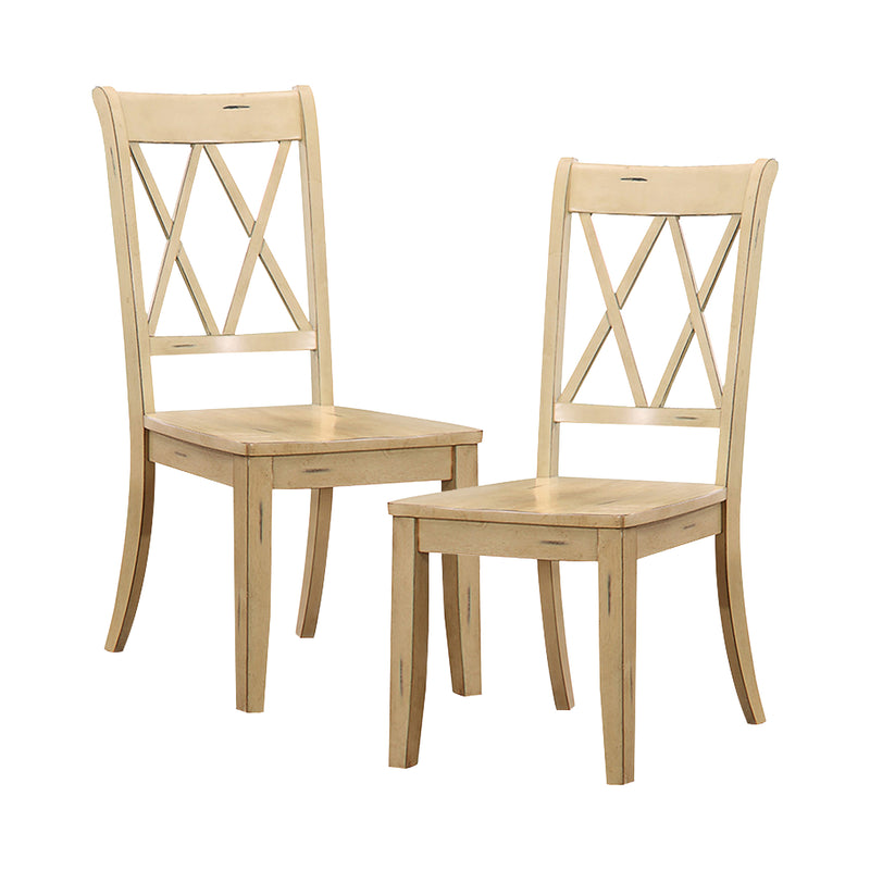 Homelegance Janina Wood Cross Back Dining Room Chairs (Set of 2) (Used)