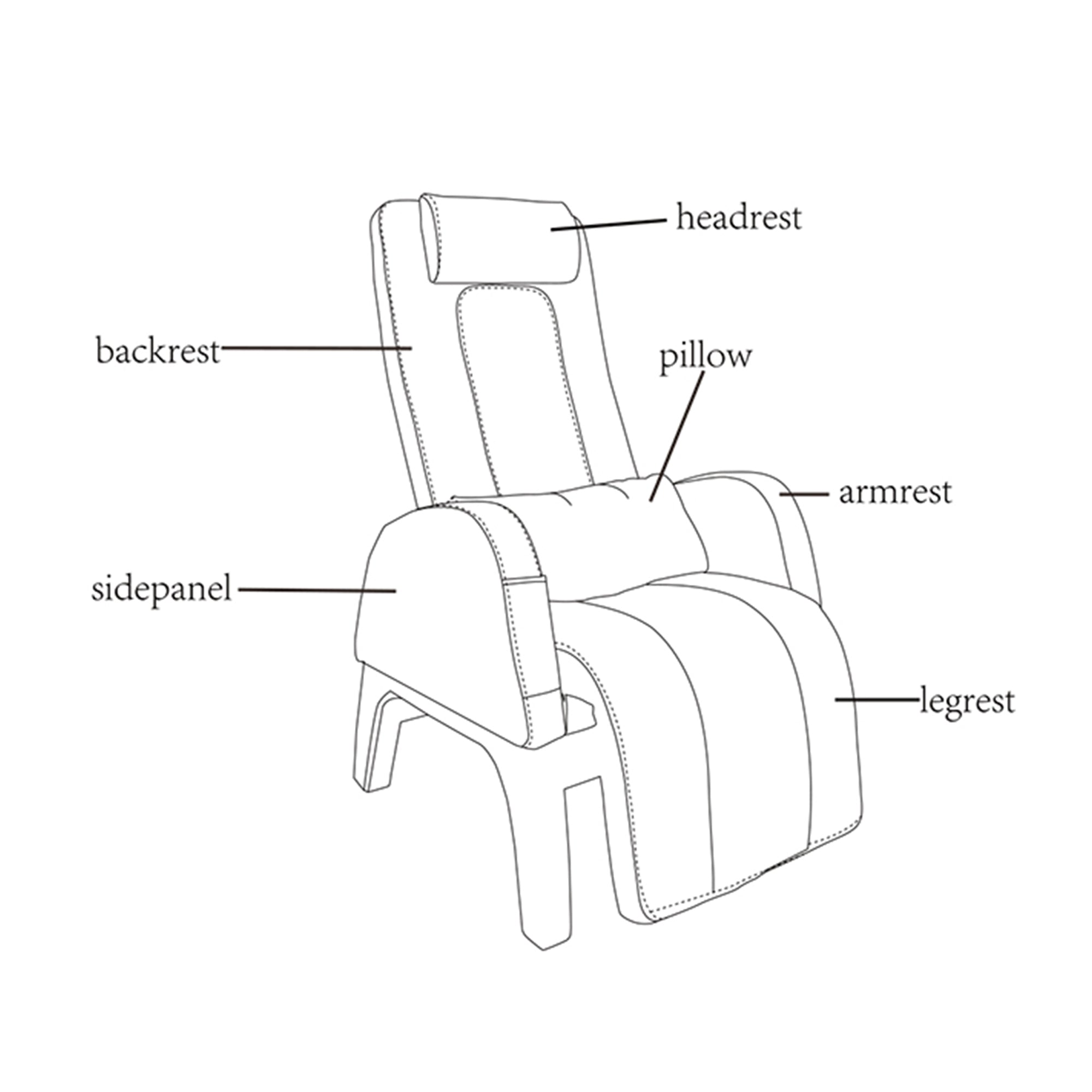 Osaki Zero Gravity Reclining Office Living Room Lounge Chair with Remote, Black