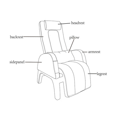 Osaki Zero Gravity Reclining Office Living Room Lounge Chair with Remote, Black