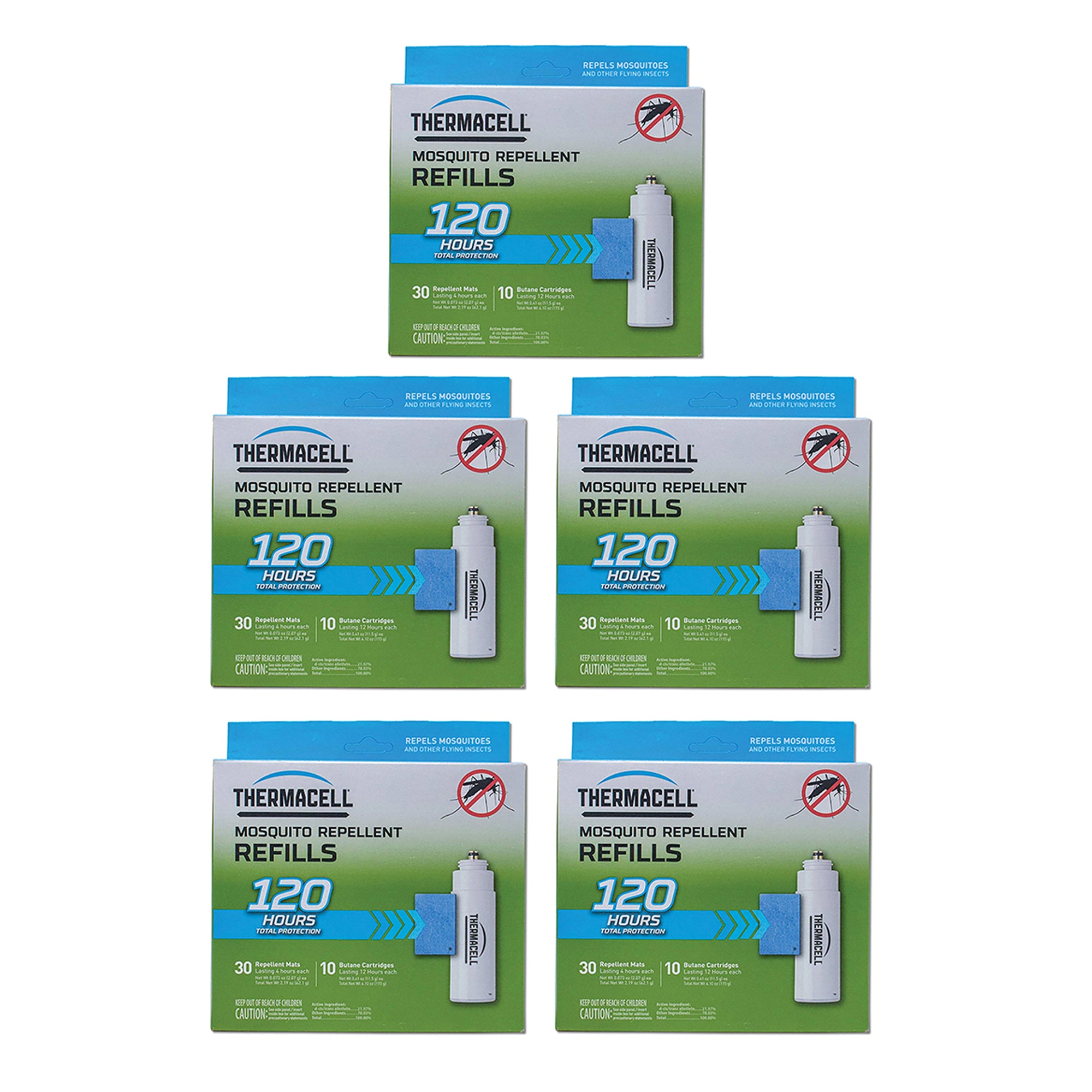 Thermacell 120-Hour Mosquito Shield Refills w/ 30 Mats & 10 Cartridges (5 Pack)