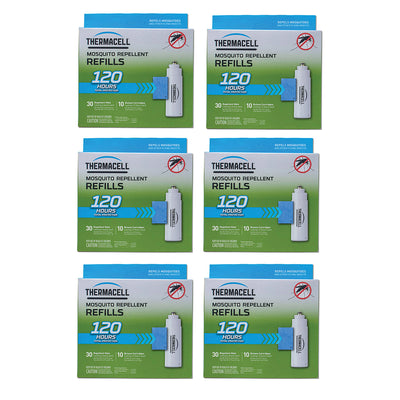 Thermacell 120-Hour Mosquito Shield Refills w/ 30 Mats & 10 Cartridges (6 Pack)