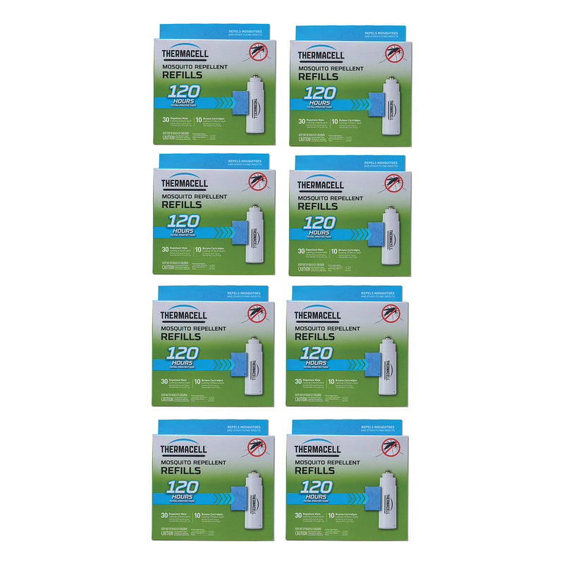 Thermacell 120-Hour Mosquito Shield Refills w/ 30 Mats & 10 Cartridges (8 Pack)