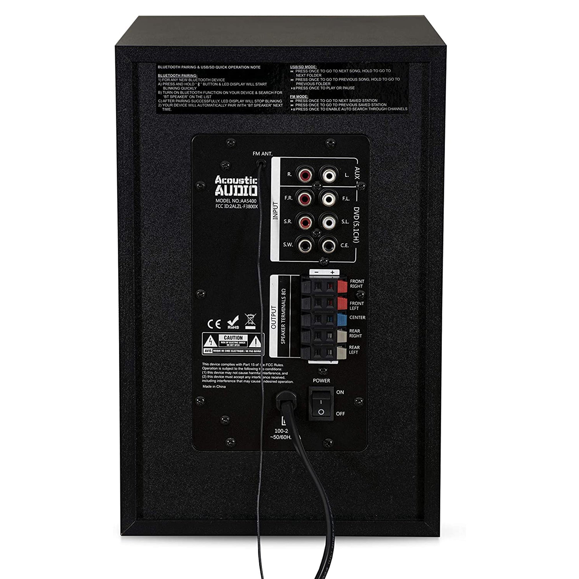 Acoustic Audio by Goldwood 6 Pc Surround Sound System Home Theater (For Parts) - VMInnovations