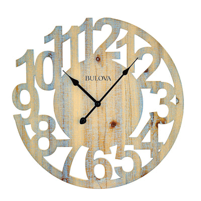 Bulova Clocks Artistic Natural Wooden 3 Dimensional Decorative Wall Clock (Used)