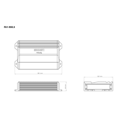 FA1-900.5 Formula Class AB+D 5 Channel 900W Car Audio Amplifier (For Parts)