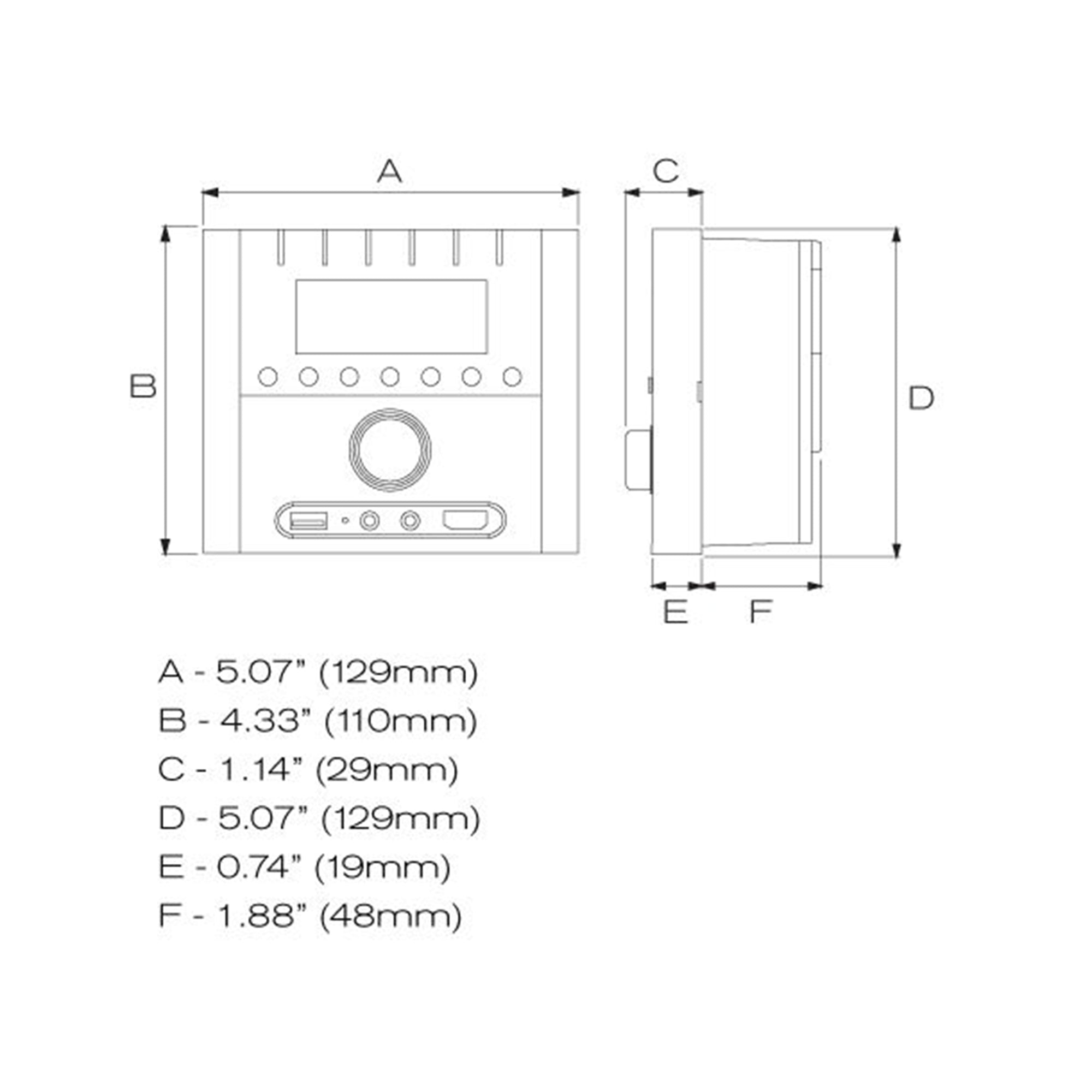 MB Quart RVM2.0 RV In Dash Compact Mechless Source Unit with AM/FM and Bluetooth