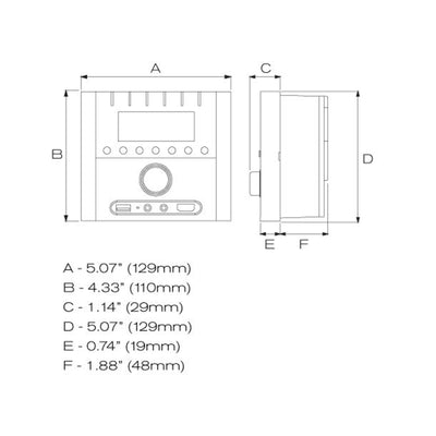 MB Quart RVM2.0 RV In Dash Compact Mechless Source Unit with AM/FM and Bluetooth