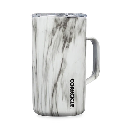 Corkcicle Luxe 22 Oz Coffee Mug Triple Insulated Stainless Steel Cup, Snowdrift