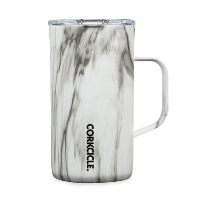 Corkcicle Luxe 22 Oz Coffee Mug Triple Insulated Stainless Steel Cup, Snowdrift