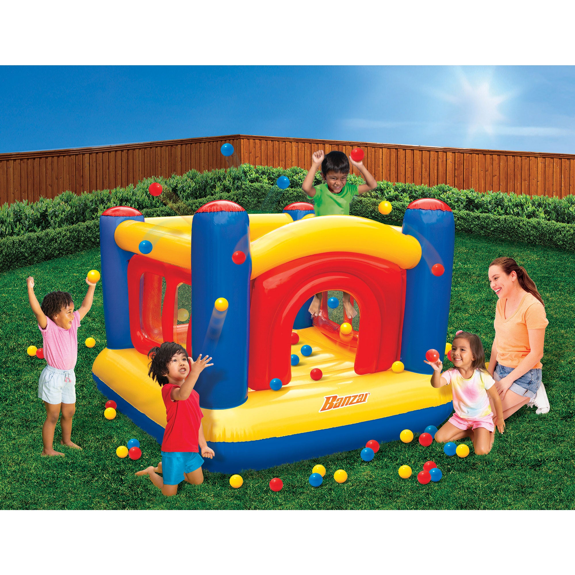 Banzai Battle Bop Combo Pack Gloves & Bumpers & Big Fun Jumper Pit w/ 50 Balls - VMInnovations
