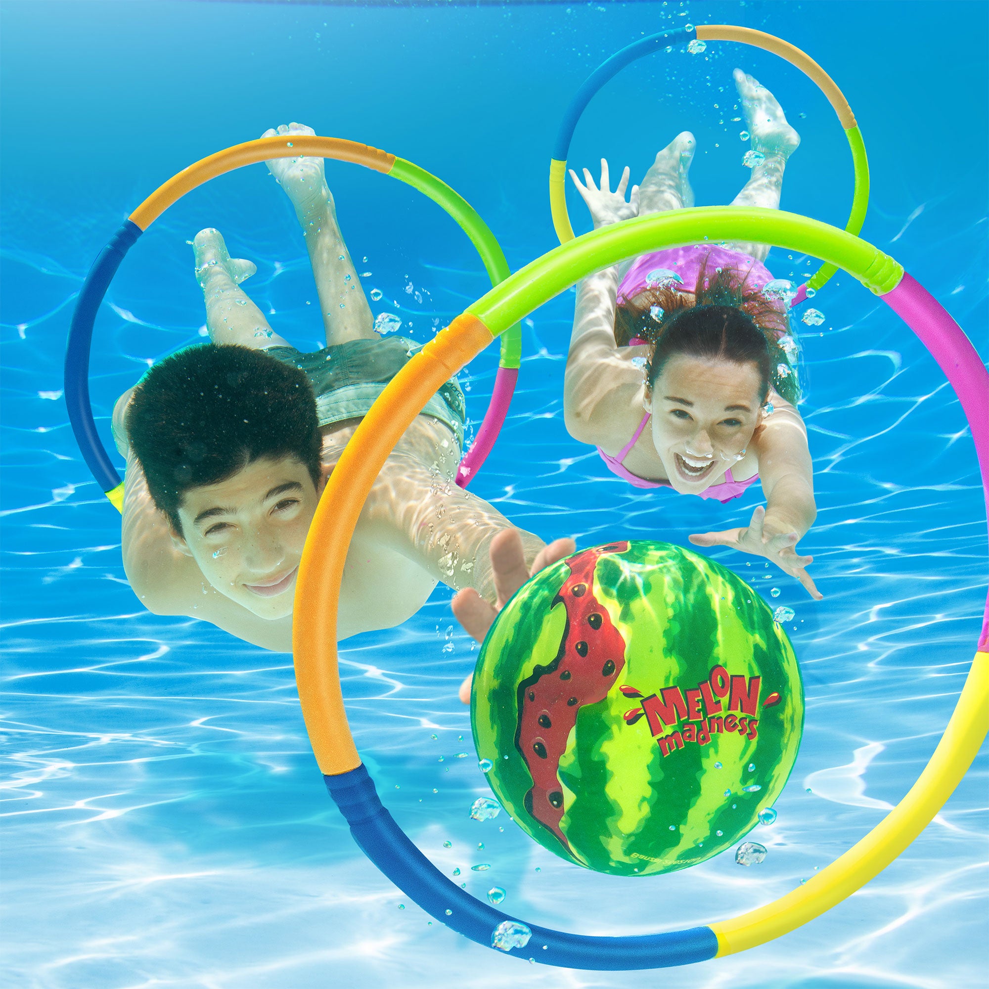 Banzai Toss Like A Boss Pong Lawn Game & Melon Madness Water Filled Ball & Hoops - VMInnovations