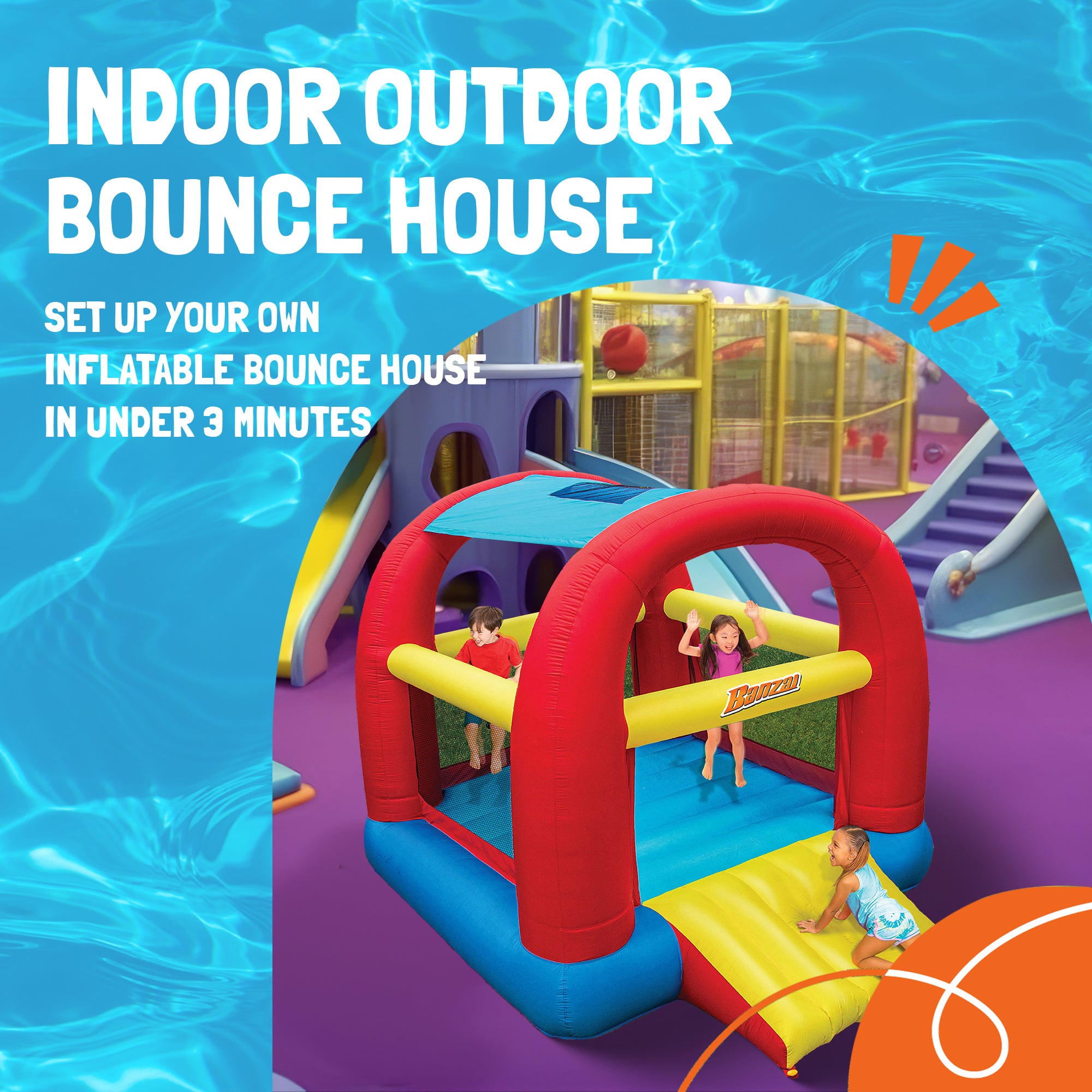 Banzai Cool Canopy Bouncer Outdoor Inflatable Slide/Shaded Bounce House (Used) - VMInnovations