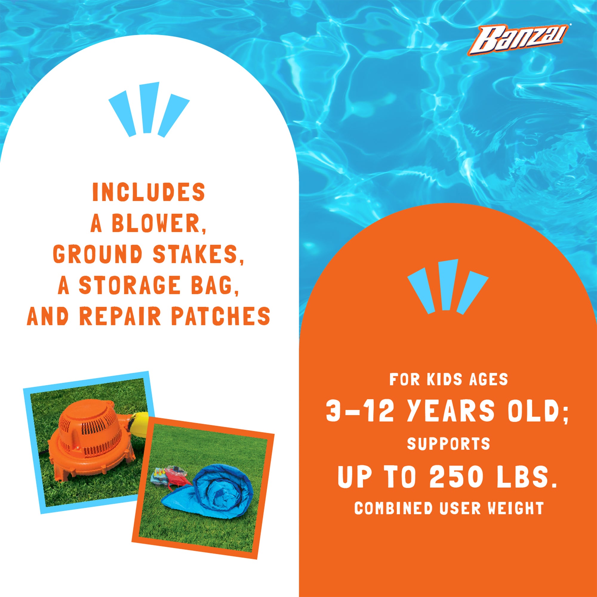 Banzai Cool Canopy Bouncer Outdoor Inflatable Slide/Shaded Bounce House (Used) - VMInnovations