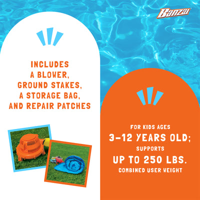Banzai Cool Canopy Bouncer Outdoor Inflatable Slide/Shaded Bounce House (Used) - VMInnovations
