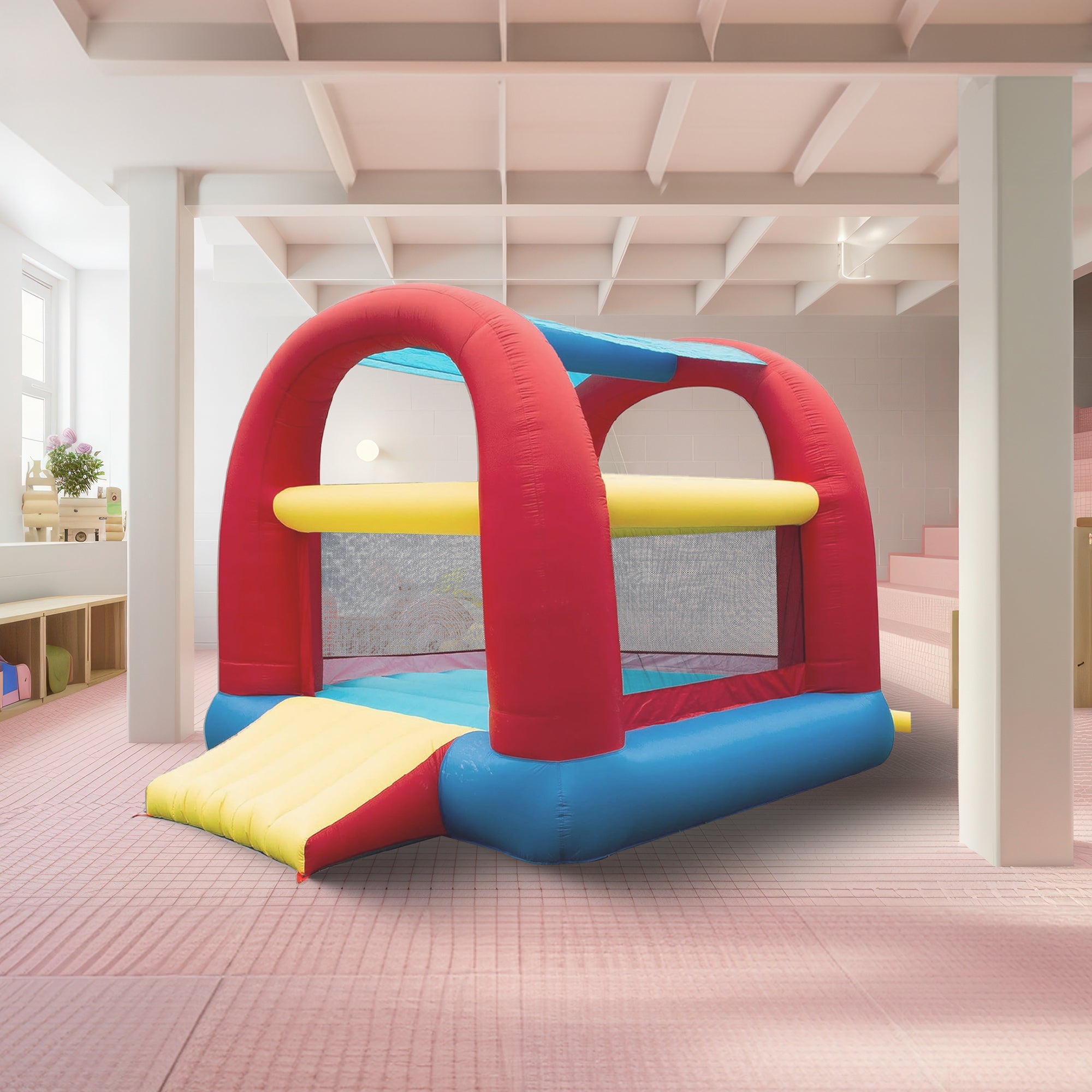 Banzai Cool Canopy Bouncer Outdoor Inflatable Slide/Shaded Bounce House (Used) - VMInnovations