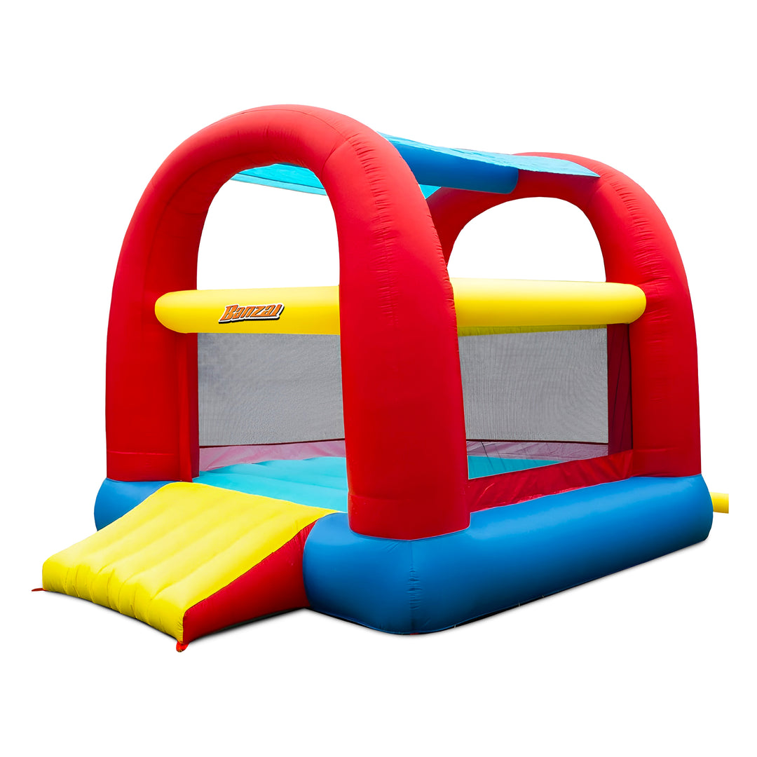 Cool Canopy Bouncer Inflatable Slide & Shaded Backyard Bounce House (Open Box)