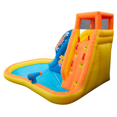 Banzai Duck Blast Water Park Inflatable Slide w/Pool Float & Water Cannon (Used)