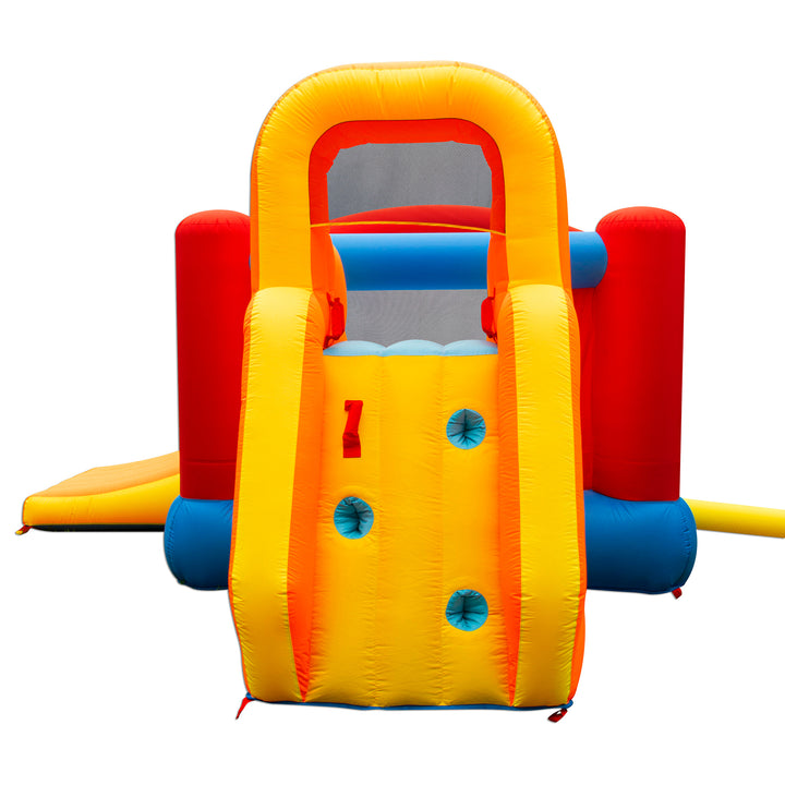 Banzai Double Slide Bouncer Inflatable Bounce House & Climbing Wall (Open Box) - VMInnovations