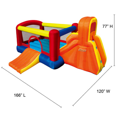 Banzai Battle Bop Combo Pack Gloves & Bumpers and Double Slide Bounce House - VMInnovations