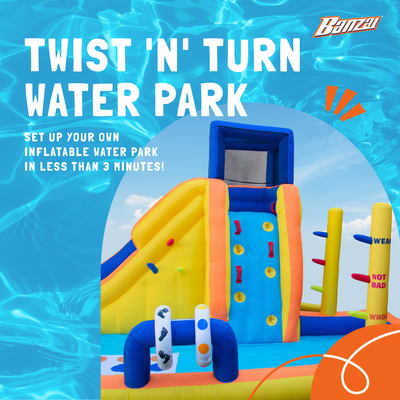 Banzai Bouncer Slide, Twister, Limbo & Blower Splash Slide Game Park (For Parts) - VMInnovations