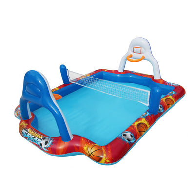 Banzai Outdoor Inflatable Sports Arena 4 In 1 Play Center Water Pool, Ages 3+