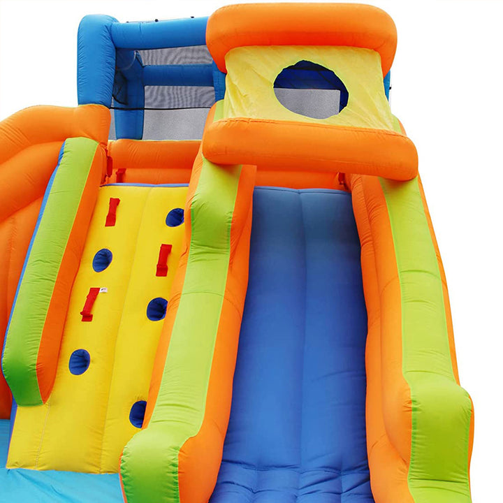 Banzai Drop Zone Outdoor Inflatable Backyard Water Splash Park Activity Center