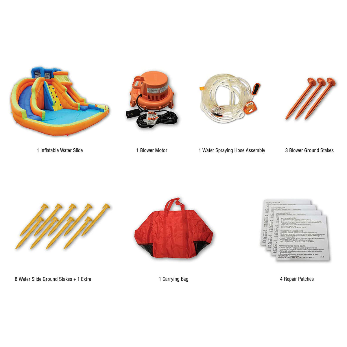 Banzai Drop Zone Inflatable Water Park for Kids Ages 5 Years and Up (For Parts)