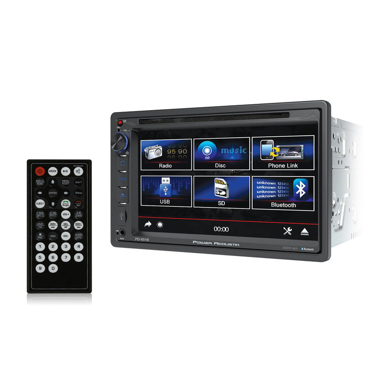 Power Acoustik PD-651B Double DIN Multimedia Receiver with Bluetooth Connection