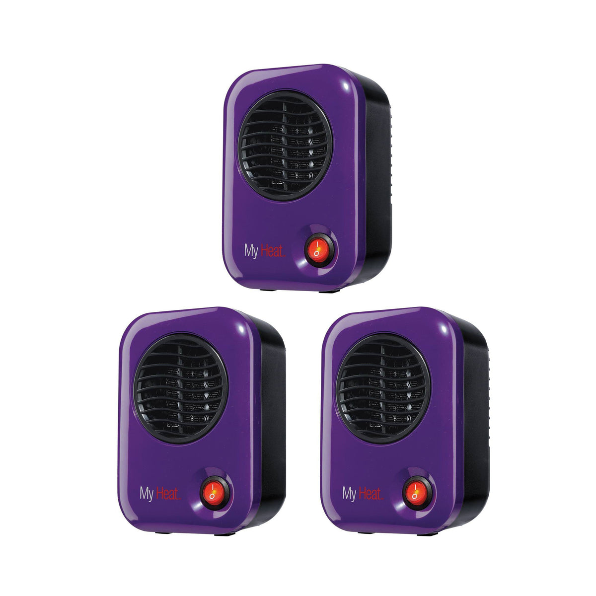 Lasko 106 MyHeat Portable Personal Electric 200W Ceramic Space Heater (3 Pack)