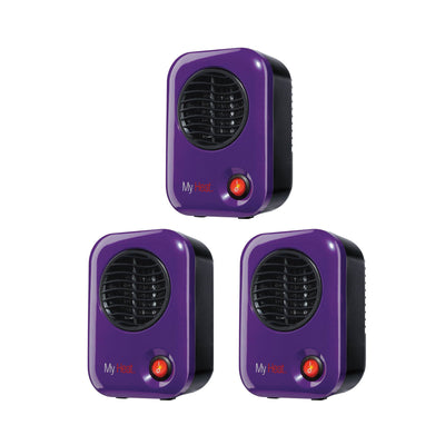 Lasko 106 MyHeat Portable Personal Electric 200W Ceramic Space Heater (3 Pack)