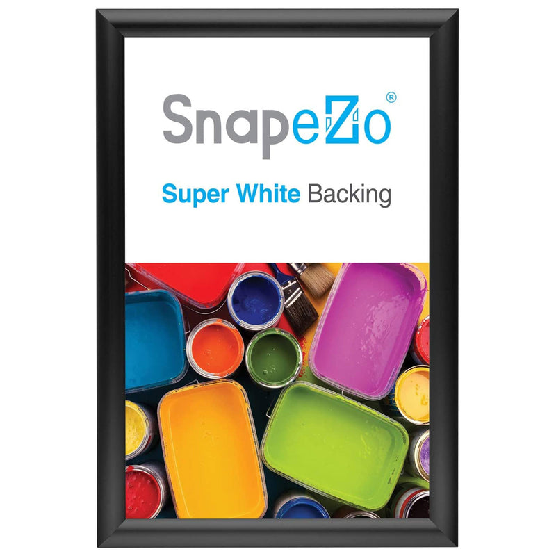 SnapeZo Aluminum Metal Front Loading Snap Poster Frame, Brushed Black, 11 x 17"