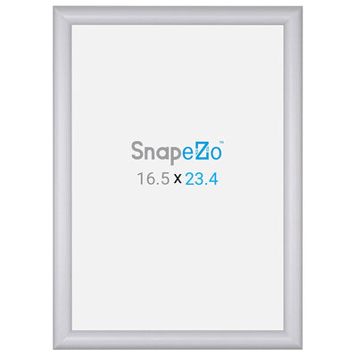 SnapeZo Aluminum Metal Front Loading A2 Snap Poster Frame, Silver, 16.5 x 23.4"