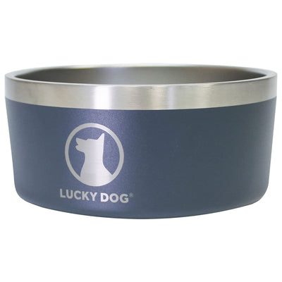Lucky Dog INDULGE Double Wall Stainless Steel Dog Bowl, 8 Cup, 64 Oz (Open Box)