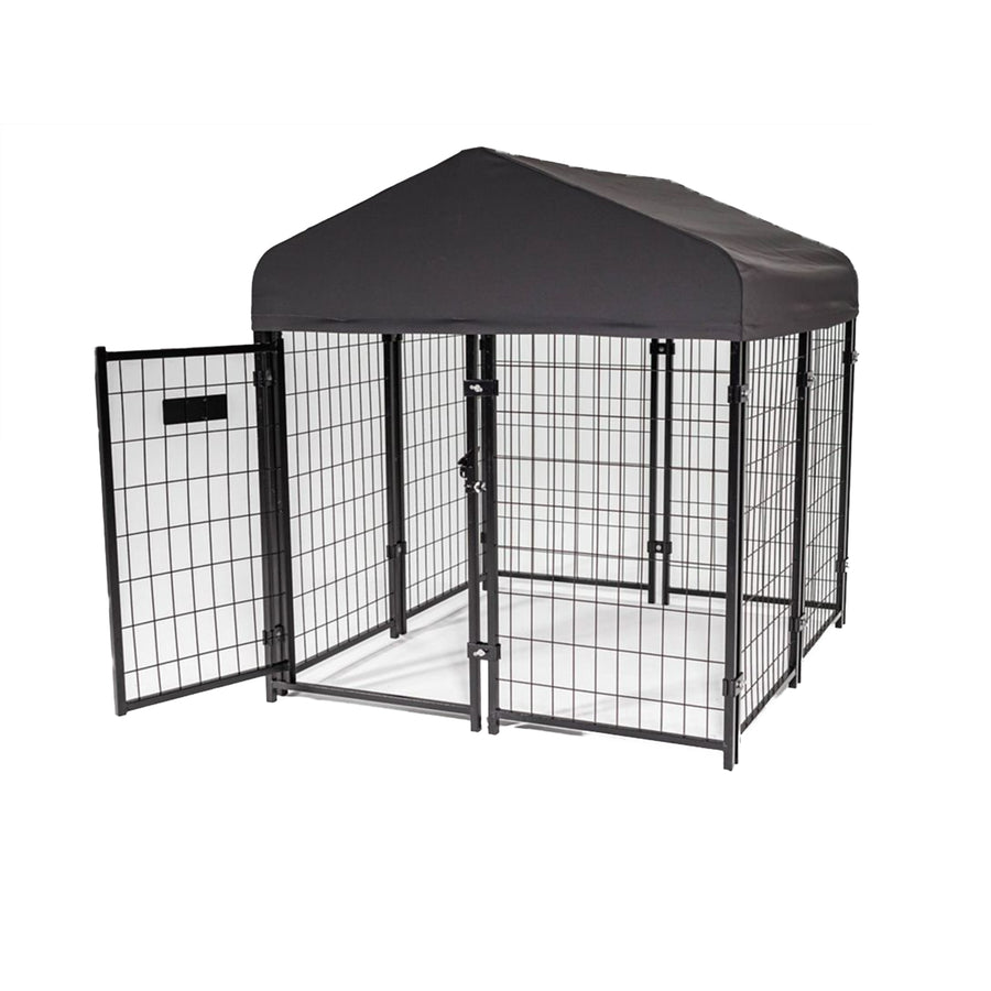 Lucky Dog Stay Series Studio Jr. Kennel Pen w/ Waterproof Cover, Gray (Open Box) - VMInnovations
