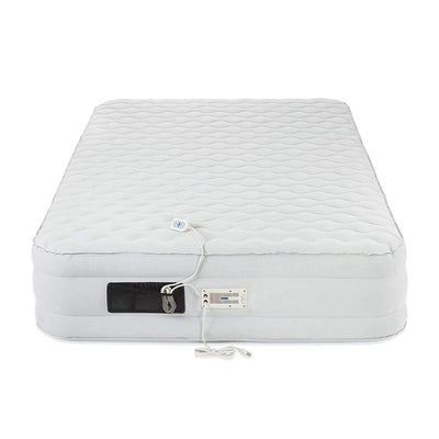 Coleman Aerobed Full Pillow Top Inflatable Air Mattress w/Built In Pump, White
