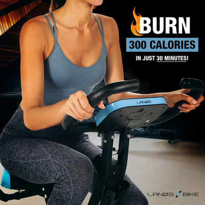Lanos Portable 2 In 1 Exercise Workout 10 Level X Bike Machine for Home, Blue