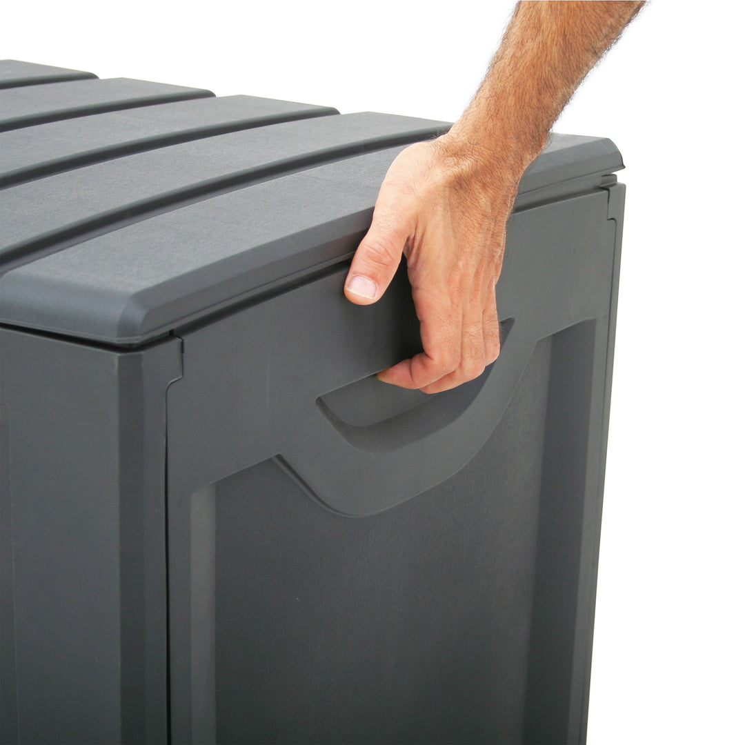 Ram Quality Products Plastic 90G In/Outdoor Locking Cushion Box,Gray (Open Box) - VMInnovations