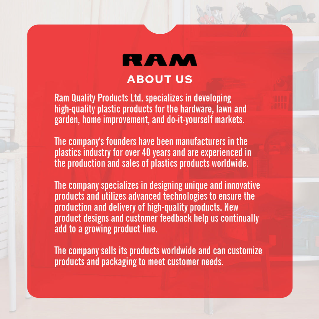 Ram Quality Products Extra 5 Tier Plastic Storage Shelf Unit for Garage, Black - VMInnovations